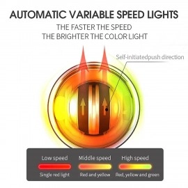 Wrist Strengthening Device Self-Starting Gyro Ball Finger Grip Force Arm Strength Trainer to Relieve Stress Ball with Colour Lights and Wrist Rope (Multicolour)