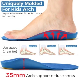Classic Arch Support Shoe Insoles Heel Pain & Plantar Fasciitis Heel Cushioning and Shock Absorption Velvet Surfaces Deep Heel Cup Inner Ideal For Men & Women Size 36-39 (Insole-903)