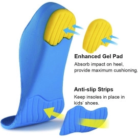 Classic Arch Support Shoe Insoles Heel Pain & Plantar Fasciitis Heel Cushioning and Shock Absorption Velvet Surfaces Deep Heel Cup Inner Ideal For Men & Women Size 36-39 (Insole-903)