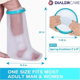 Neoprene_Blend Waterproof Leg Cast Cover For Shower&Bath,Reusable Sealed Watertight Cast Protector (Leg Cast Protector),Fracture,One Size