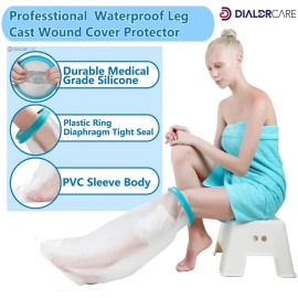 Neoprene_Blend Waterproof Leg Cast Cover For Shower&Bath,Reusable Sealed Watertight Cast Protector (Leg Cast Protector),Fracture,One Size