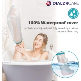 Neoprene_Blend Waterproof Leg Cast Cover For Shower&Bath,Reusable Sealed Watertight Cast Protector (Leg Cast Protector),Fracture,One Size