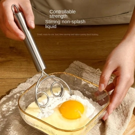 DOUGH WHISK, PREMIUM STAINLESS STEEL DUTCH WHISK, DOUGH HAND MIXER ARTISAN BLENDER for EGG, BREAD, CAKE, PASTRY, PIZZA DOUGH - PERFECT BAKING TOOLS, WHISKING, TIRRING KITCHEN TOOLS (1 PC)