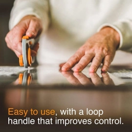 45 mm Classic Loop Rotary Cutter | Squeeze Handle with Safety Lock | Comfort Rotary Cutter | Ergonomic Design Fabric Handle | Precise Cutting Tool Ideal for Sewing Fabric Leather Quilting
