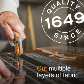 45 mm Classic Loop Rotary Cutter | Squeeze Handle with Safety Lock | Comfort Rotary Cutter | Ergonomic Design Fabric Handle | Precise Cutting Tool Ideal for Sewing Fabric Leather Quilting
