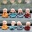 DeLush Designs Resin Buddha Monk Statue, Little Baby Monk,Cartoon Monk Set, Buddha Showpiece for Home Décor Car Dashboard Decoration & Gifiting Purpose (Multicolour)(Set of 4)
