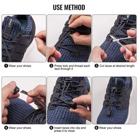 No Tie Shoelaces | Elastic Lock Shoe Laces For Adult Sneakers Fits Hiking Boots, Board Shoes and Casual Shoes