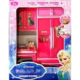 Door Dream House Kitchen Set Light & Sound,Plastic,Pack of 1 Set,Pink (4 Door Dream House Kitchen Set)