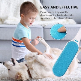 Pet Hair Remover for Couch Furniture Clothing Car Seat Carpet Pet Bed Fur Lint Brush Fur Remover Fur Lint Removal Dog Hair Remover Cat Hair Remover Double-Sided Brush Self-Cleaning Base