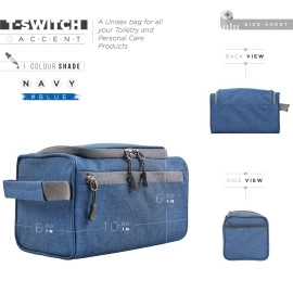 Travel Bag -Toiletry Organizer Hanging Dopp Kit For Men, Cosmetics Pouch For Women- Dark Grey 
