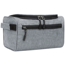 Travel Bag -Toiletry Organizer Hanging Dopp Kit For Men, Cosmetics Pouch For Women- Dark Grey 