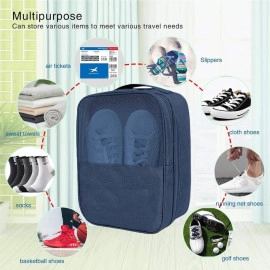 Shoe Bag Pouches Organizer Cover Travel Portable Waterproof Multipurpose Travelling Luggage Essentials Holds Upto 3 Pair of Shoes Storage Packing Sneaker, Slipper, Sandal for Men Women