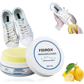 White Shoe Cleaning Cream, 260g Stain Cleansing Cream for Shoe,Re-Color and Polish Smooth Leather Shoes and Boots,Sneaker Cleaner White Shoes, White Rubber Sole Shoe Cleaner