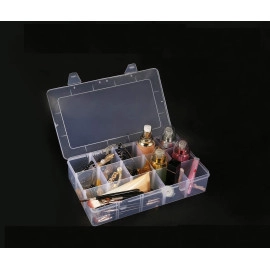 15/24/36 Grids Clear Plastic Organizer Jewelry Storage Box,Transparent Organizer Box Case for Earring Beads Fishing Hooks, Transparent, 17.8 X 10.5 X 2.4 Cm (STORAGE BOX 15 GRID)