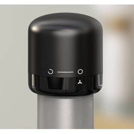 Silicone Airtight Leakproof Sparkling Wine Bottle Stopper with Lock, Mini Wine Cork Stopper Preserver for Glass Bottle Sealing Cap, Beverage Bottle Stoppers (4 x 4 Cm/Small/Black / 1 Pcs)