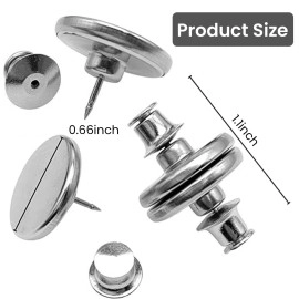 5 Pairs Curtain Magnets Closure with Tack, Drape Magnets Button Curtain Magnetic Holdback Button for Heavy Duty Velvet Drape, Suede Curtain, Cotton Curtain, Keep Drapes Stay in Place