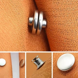 5 Pairs Curtain Magnets Closure with Tack, Drape Magnets Button Curtain Magnetic Holdback Button for Heavy Duty Velvet Drape, Suede Curtain, Cotton Curtain, Keep Drapes Stay in Place