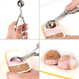 Ice Cream Serving Scoop | Ice Cream Serving Spoon Scooper with Trigger Release, 5cm Diameter