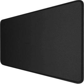 Extra Large Mouse Pad Gaming Mouse Pad, Extended Large Desk mat, Mousepad for Laptop, Mouse Pads for PC Keyboard with Non-Slip Rubber Base Black with Black Border (60 X 30 cm)