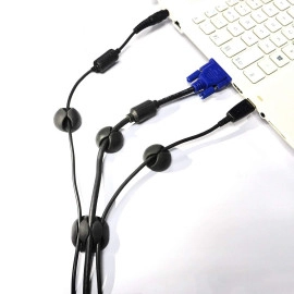Wire Clips Cable Protector Clips Desktop Cord Organizer, Multipurpose Silicone Adhesive Cord Hooks for TV, Home, Office, Cubicle, Car, Desk