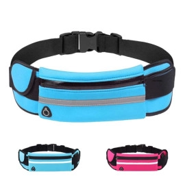 Running Belt with Water Bottle Pocket, Waist Bag with Adjustable Straps for Men and Women, Fits 6.5 inches Smartphones, Running Hiking Climbing Waist Pack
