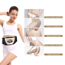 Electric Fitness Slimming Massager, Abdominal Belly Vibro Shape Vibrating Waist Belt for Weight Loss Fat Burning Blood Circulation Tool Fat Burner Body Shake Remote Control, Multicolor