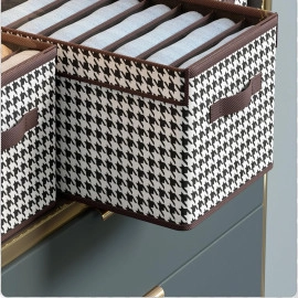 1 PCS Household Storage Box, Pants, Clothing, Multifunctional Fabric Organization, Pants Rack, Wardrobe, Layered Clothing, And Partition Box-6 compartments (50 * 28 * 18 CM)