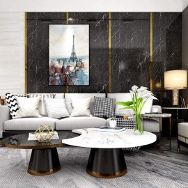 Black Marble Sticker For Kitchen Countertops Waterproof Black Marble Wallpaper Self Adhesive And Removable Marble Paper For Kitchen Bathroom Cabinet Furniture (60*200 Cm)
