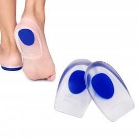 Shoe Inserts Silicone Gel Heel Pads Insole for Plantar Fasciitis, Bone Spurs Pain Relief, Sore Heel Pain, Achilles Pain and Foot Care (Blue US Men's 10-13)