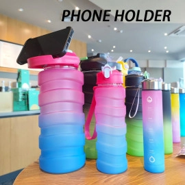 Abs Motivational Sports Fitness Gym Water Bottle, 2000Ml 640Ml 235Ml 3 In1 3Pcs Fitness Gym Unbreakable Spirit Water Bottle For Office/Gym/Collage/School/Home (1-Set), Multicolor