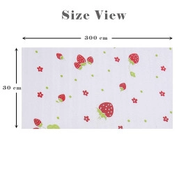 Anti Slip PVC Kitchen Place Mat Antibacterial Waterproof Drawer Floral Printed Dustproof Shelf Liners for Refrigerator Cabinets Pantry Shelve Dresser & Desk Protector (Pack of 1)(30x300CM)