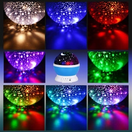 Creative 360° Rotating Star Projection Lamp with Colorful LED Night Lights | Star Master with USB Cable Galaxy Sky Lamp for Home Decoration & Gifts (Multicolor,1pcs)