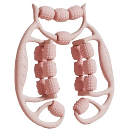 Double Wheel U-Shaped Leg Massager 18 Wheels Muscle Arm Roller Clamp Relaxer Massager Tool Exercise Sports Leg (Pink, 1-Pcs)