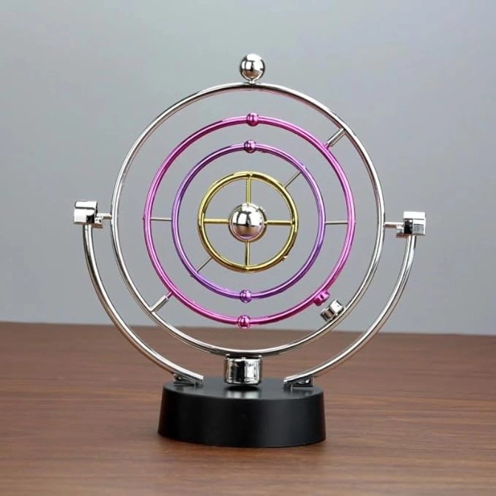 Gadget Kinetic Perpetual Motion Earth Orbital Rotating Desk Physics Mechanism Modem Art Tool Stimulate Scientific Simple Installation Toy Living Bedroom