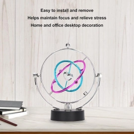 Gadget Kinetic Perpetual Motion Earth Orbital Rotating Desk Physics Mechanism Modem Art Tool Stimulate Scientific Simple Installation Toy Living Bedroom