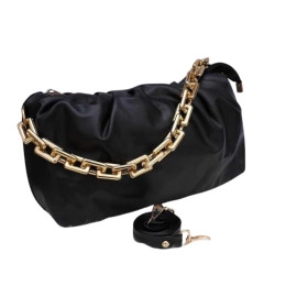 Stylish & Premium PU-Leather Woman?s Sling Bags with Golden chain strap and with a very soft fabric trendy design Crossbody Handbag for Woman?s Girl?s (Multicolour)