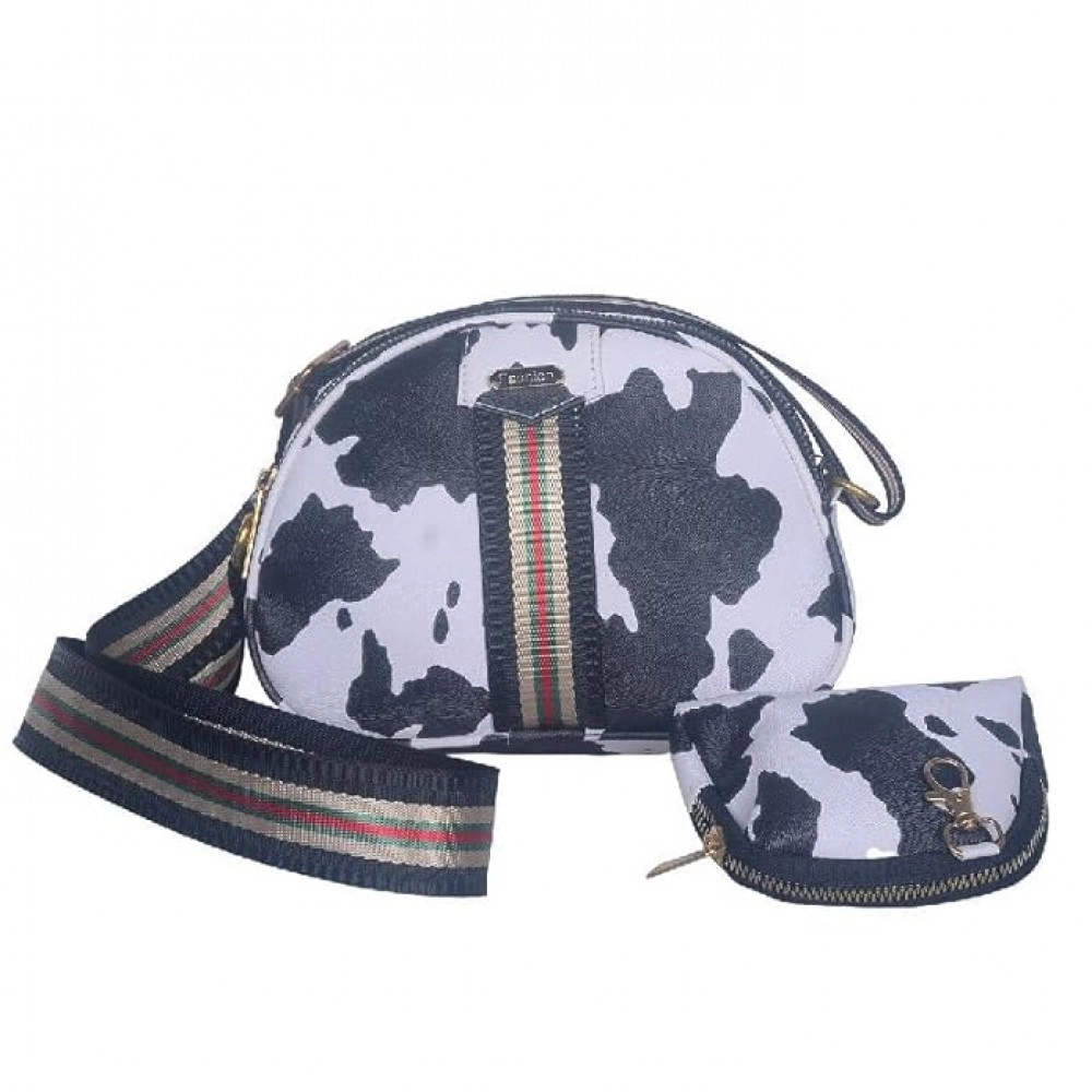 KRESHU 2-Pcs Combo Woman?s Handbag Stylish & Premium PU-Leather Material Sling Purse with Long adjustable shoulder Belt Unique Design Slings Bags for Woman?s Girl?s (Multicolour)