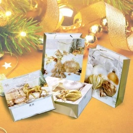 Accessories Watch Gift Wrapping Tote Bags Luxurious Look Premium Watch Bag Specks Multi Design for Deluxe Rich Taste on Birthday Parties/Baby Shower/Schools Gifts (Set of 4)