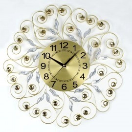 3D Metal Crystal Diamond Small Leaf Wall Hanging C..