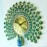 3D Metal Peacock Wall Hanging Clock Home Bedroom Decoration Silent Quartz Creative Elegant Luxurious Non Ticking Wall Clock Analog Dial Pad for Living Room, Office, Home (1-Pcs)
