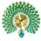 3D Metal Peacock Wall Hanging Clock Home Bedroom Decoration Silent Quartz Creative Elegant Luxurious Non Ticking Wall Clock Analog Dial Pad for Living Room, Office, Home (1-Pcs)