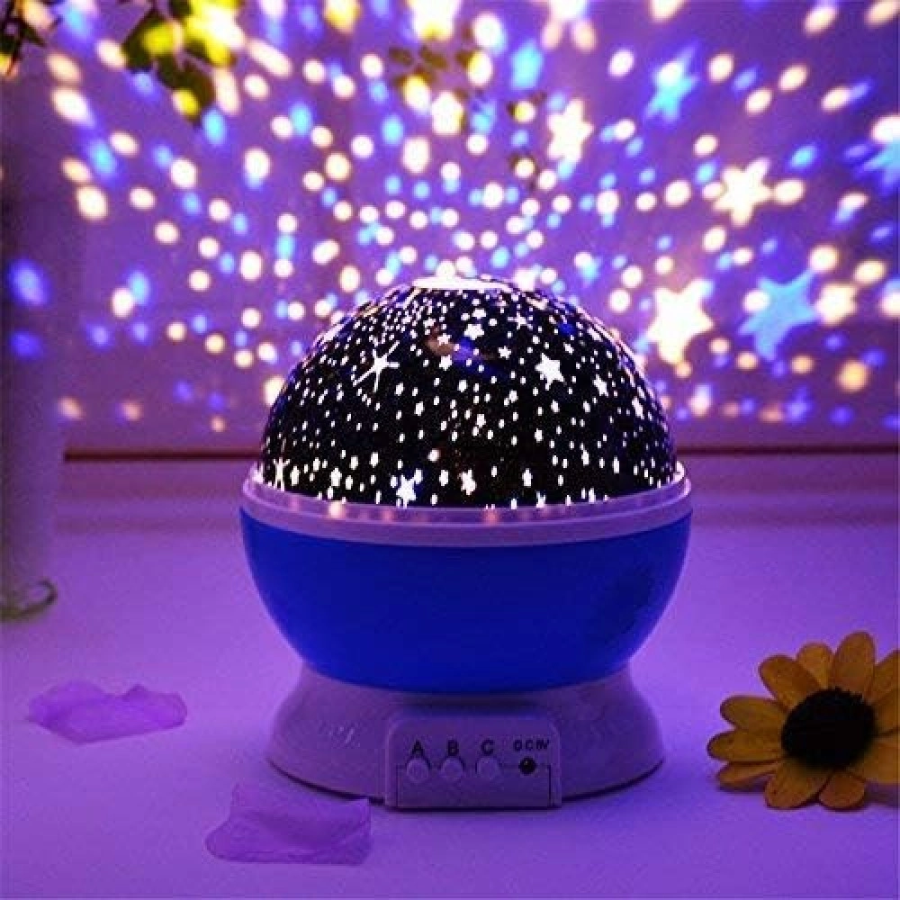 Creative Romantic 360° Rotating Star Projection Lamp with Colorful LED Night Lights Star Master with USB Cable Galaxy Sky Lamp for Home Decoration Gifts (Multicolor,1pcs)
