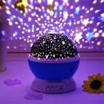 Creative Romantic 360° Rotating Star Projection Lamp with Colorful LED Night Lights Star Master with USB Cable Galaxy Sky Lamp for Home Decoration Gifts (Multicolor,1pcs)