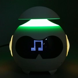 Emoticon Alarm Clock Digital Expression LCD Display Clock Bluetooth Speaker Children Desk Time Display USB Cable Clock Night Light Lamp for Desktop, Home, Office (Multi, 1-Pcs)