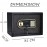 Fireproof Heavy Duty Money Safe Box with Digital Numeric Keypad and 2 Emergency Keys Security Digitalism Safe Locker for Money Jewellery Documents Office, Hotel, Store, Shelf Board (Black)