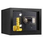 Fireproof Heavy Duty Money Safe Box with Digital Numeric Keypad and 2 Emergency Keys Security Digitalism Safe Locker for Money Jewellery Documents Office, Hotel, Store, Shelf Board (Black)