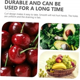 KRESHU Heavy Quality Stainless Steel 304 Food Grade 3-in-1 Bowls Vegetables Rice Washer with Side Drain Bowls Colander Strainer Basket Ideal for Kitchen Tools Vegetables, Rice, Fruits (23cm, Silver)