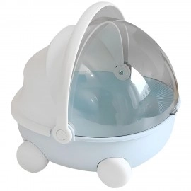 KRESHU Portable Storage Box Sewing Supplies Organizers Multifunctional Art Craft Wheel Box Design Container for Makeup Jewelry Cosmetic Vanity Case Countertop Wheel Stroller Basket (Light Pink, 1Pcs)