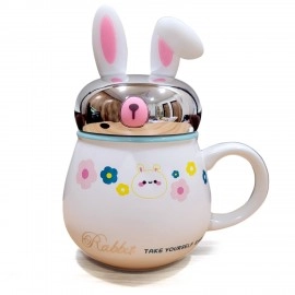 KRESHU Space Walk Cute Astronaut Ceramic Coffee Mug Galaxy Planet Theme Tea Cup with Small Bubbles Airtight Pearl Display Lid Milk Coffee Mug for Children Heavy Quality Mug (Multi, 1-pcs)