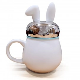 KRESHU Space Walk Cute Astronaut Ceramic Coffee Mug Galaxy Planet Theme Tea Cup with Small Bubbles Airtight Pearl Display Lid Milk Coffee Mug for Children Heavy Quality Mug (Multi, 1-pcs)